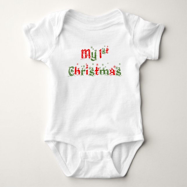 Min första julRomper Tee Shirt (Framsida)