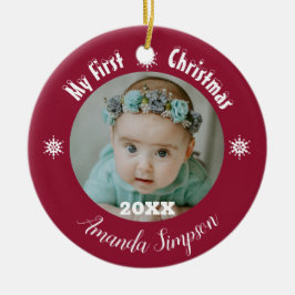 Min första julsnäcka med stomme julgransprydnad keramik