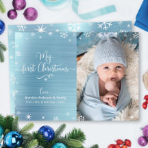 Min första julturkos i Baby Photo Snöflingor