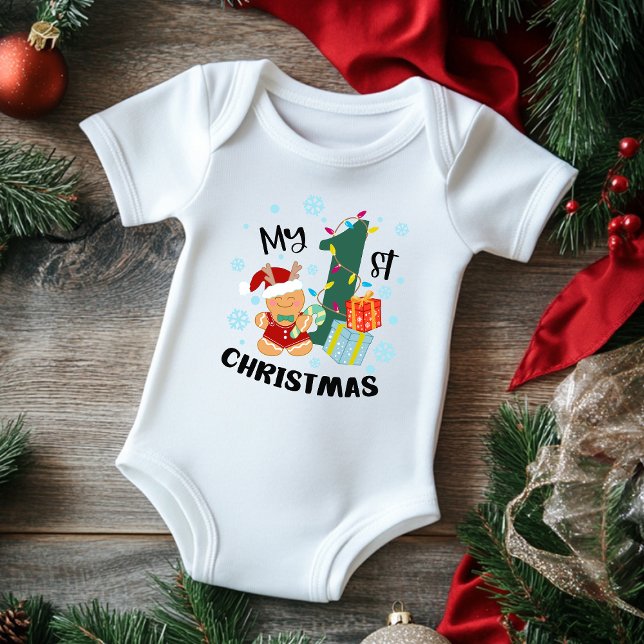Min första jultypografi Cute Gingertea T Shirt (Skapare uppladdad)