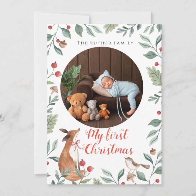 Min första julvattenfärg julkort (Framsida)