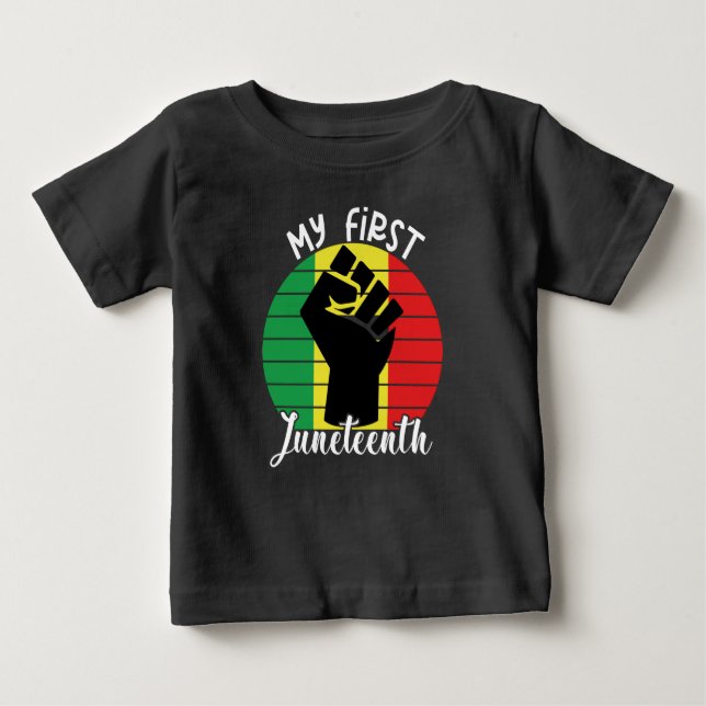Min första Junettionde, Retro African Black Kids T Shirt (Framsida)