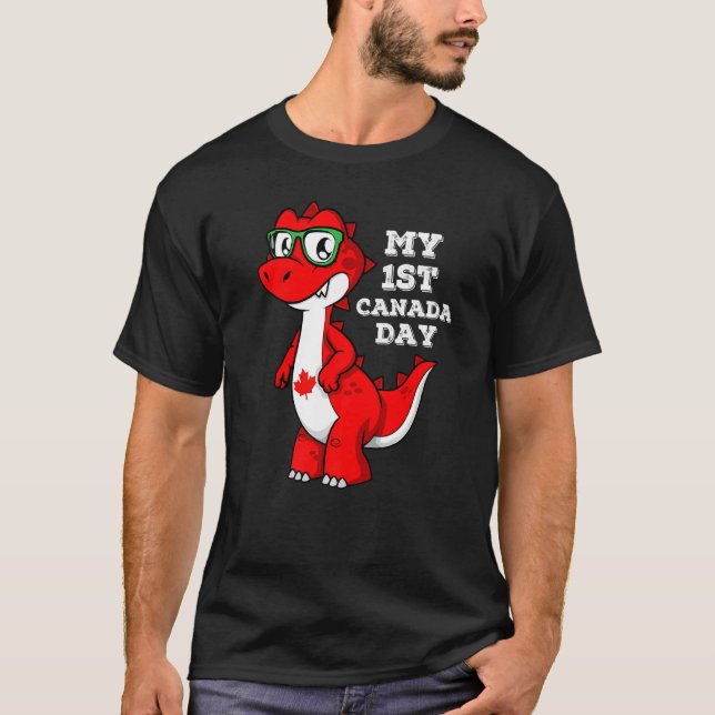 Min första kanadensiska dag Maple Löv Canadian Fla T Shirt (Framsida)