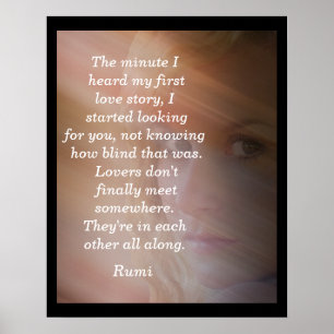 Min första kärlek-artikel - Rumi - konstutskrift Poster