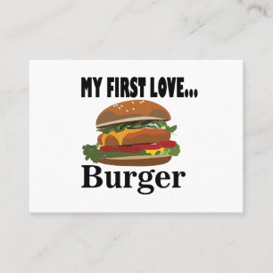Min första Kärlek Burger Chef Restaurant Visitkort