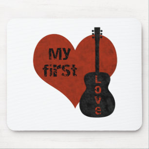 Min första Kärlek Guitar Mousepad Musmatta