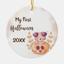 Min första keramiska prydnadsföremål i Happy hallo Julgransprydnad Keramik