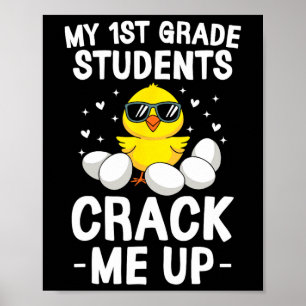 Min första Klass-Studenter sprack mig uppåt Påsk D Poster