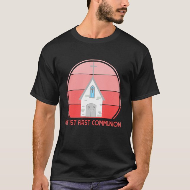 Min första kommunala Rosa Church, Religiösa katoli T Shirt (Framsida)