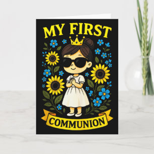 Min första kommunion - kristen ceremoni tanke topp kort