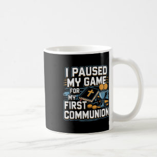 Min första kommunion TV-spelkontrollpresenter pojk Kaffemugg
