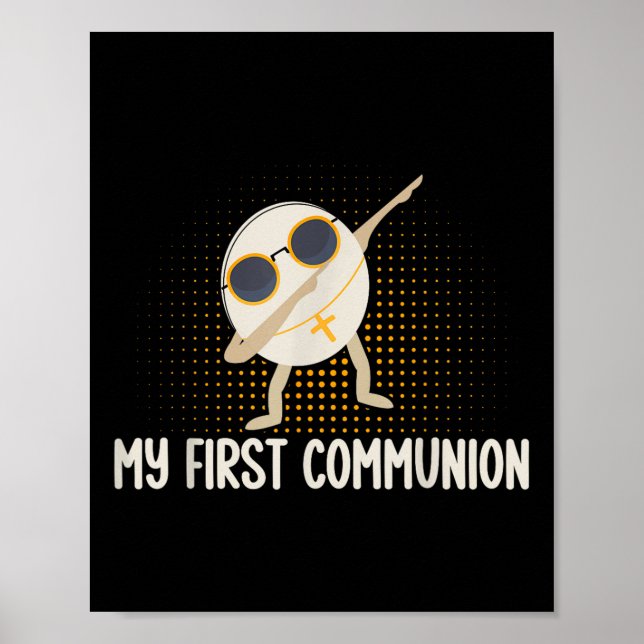 Min första kommunision Dabbing Wafer 1st Communion Poster (Framsidan)
