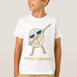 Min första kommunision Dabbing Wafer-katolik T Shirt