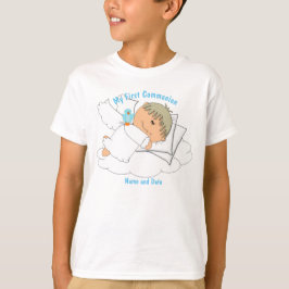 Min första kommunision Gift Boy Girl Angel har fåt T Shirt