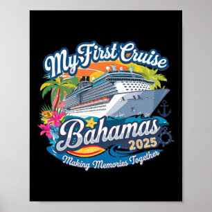 Min första kryssning Bahamas 2025 Cute First Cruis Poster