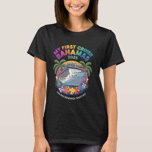 Min första kryssning Bahamas 2025 Söt första gånge T Shirt
