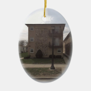 Min första lägenhet, hus eller Condo Julgransprydnad Keramik