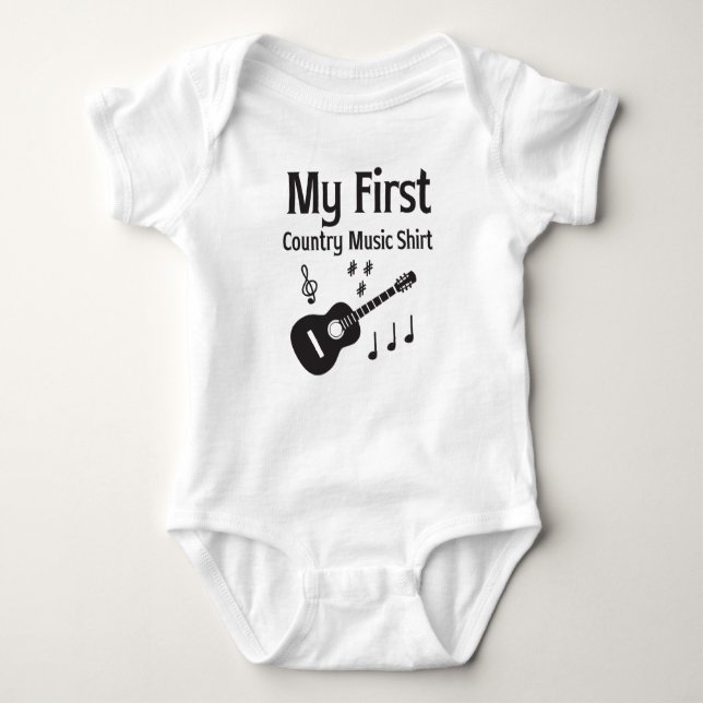 Min första Land Music Shirt Baby Bodykostym T (Framsida)