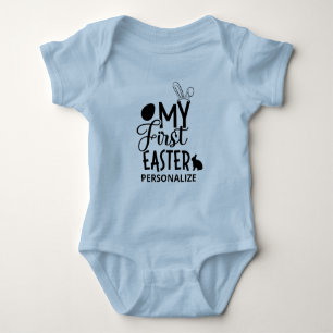 Min första ljusblå Baby-bokostdräkt i Påsk T Shirt