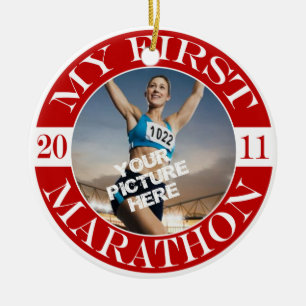 Min första maraton - 2011 julgransprydnad keramik