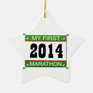 Min första maraton - 2014 julgransprydnad keramik