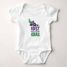 Min första Mardi Gras t-shirt baby body