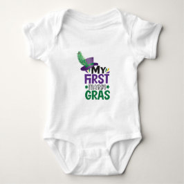 Min första Mardi Gras T-Shirt Baby Bodykostym