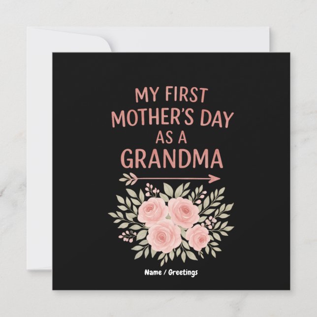 Min första Mor-dag som mormor Funny & Cute Inbjudningar (Framsida)