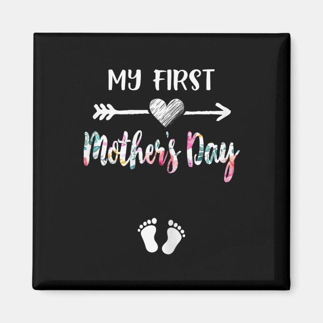 Min första mors dag graviditetsannonsering mamma t magnet (Framsidan)