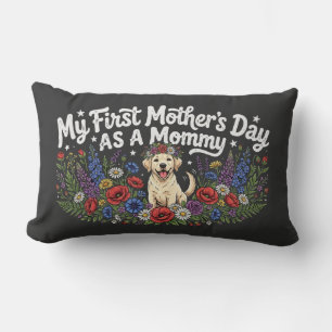 Min första mors dag som hundmamma Golden Retriever Lumbarkudde