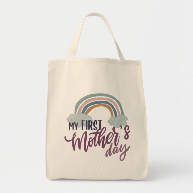 Min första Mors dag Tote-bag Tygkasse (Framsidan)