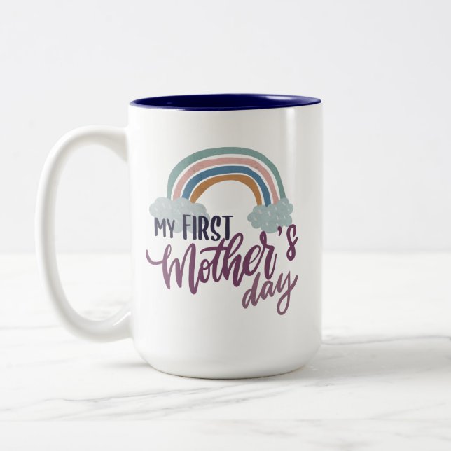 Min första Mors dag Två-Tonad Mugg (Vänster)