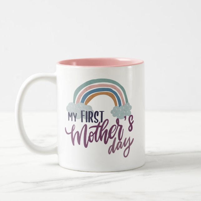 Min första Mors dag Två-Tonad Mugg (Vänster)