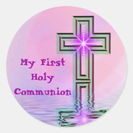 Min första nattvardklistermärkear runt klistermärke