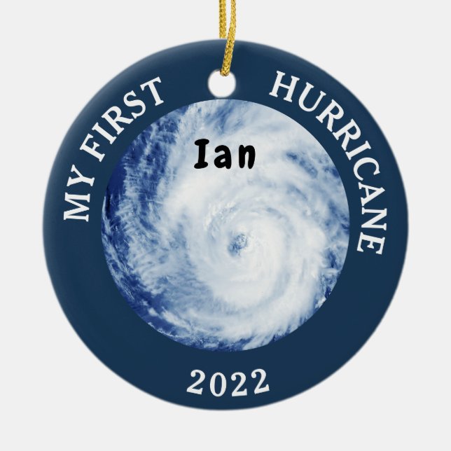 Min första orkan Ian 2022 Ceramic Ornament (Framsidan)