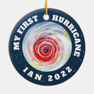 Min första orkan Ian 2022 Ceramic Ornament