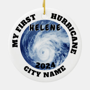 Min första orkanen Helene Anpassningsbar City Namn Julgransprydnad Keramik
