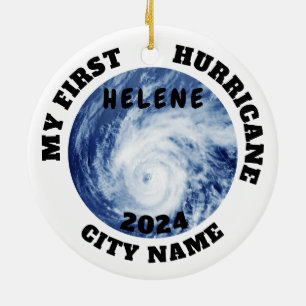 Min första orkanen Helene Anpassningsbar City Namn Julgransprydnad Keramik
