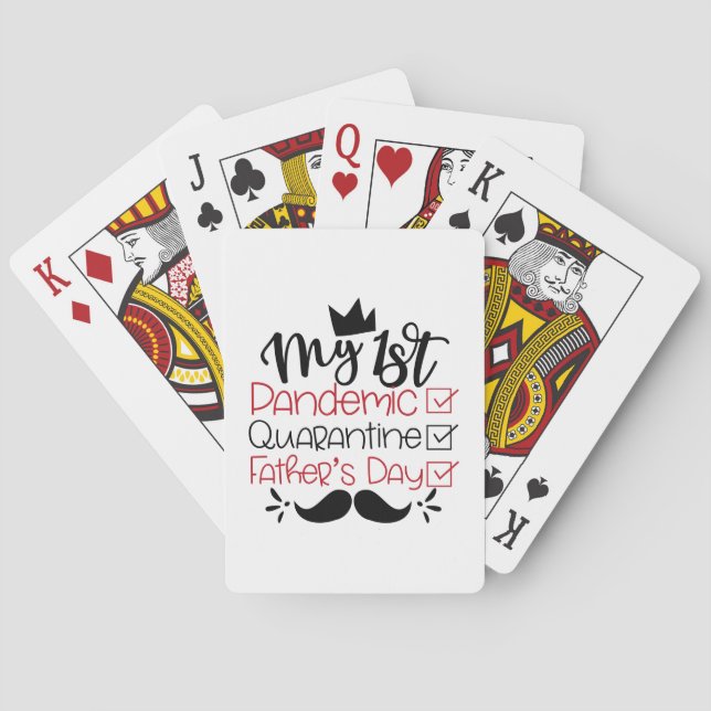 Min första pandemikarantän Fars dag Casinokort (Baksidan)