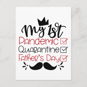Min första pandemikarantän Fars dag Vykort