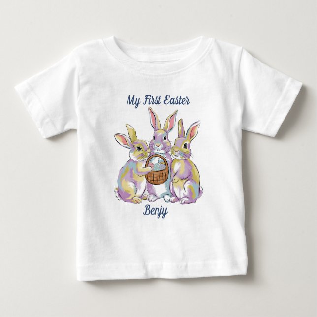 Min första Påsk 3-flock ägg T Shirt (Framsida)