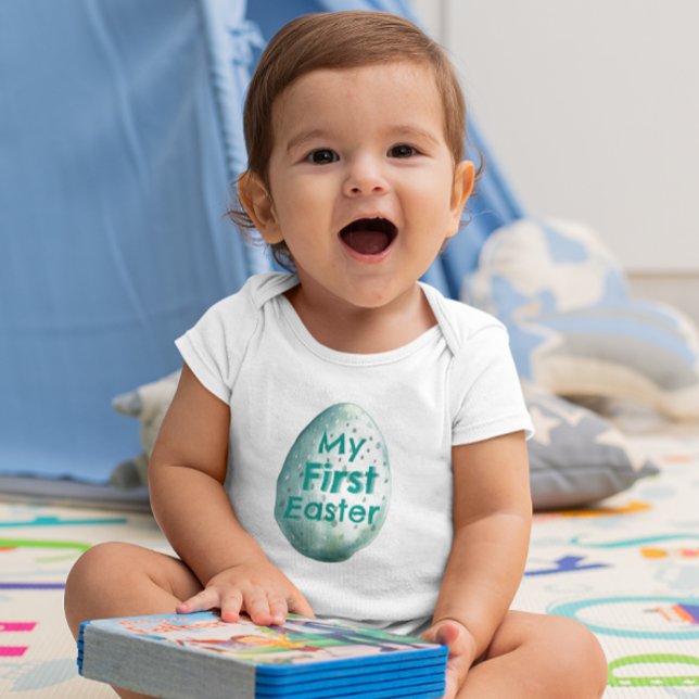 Min första Påsk | Anpassat namn | PÅSKÄGG T Shirt (Skapare uppladdad)
