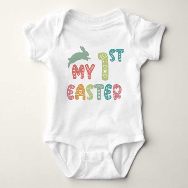 Min första Påsk | Baby 1st Påsk Cute Bunny T Shirt (Framsida)