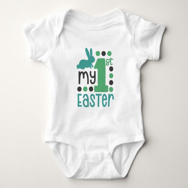 Min Första Påsk Baby Body T Shirt (Framsida)