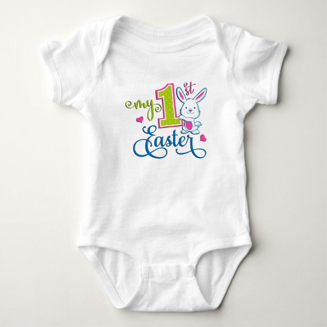 Min första påsk Babystrampers T Shirt (Framsida)
