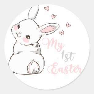 Min första Påsk, Bunny Runt Klistermärke