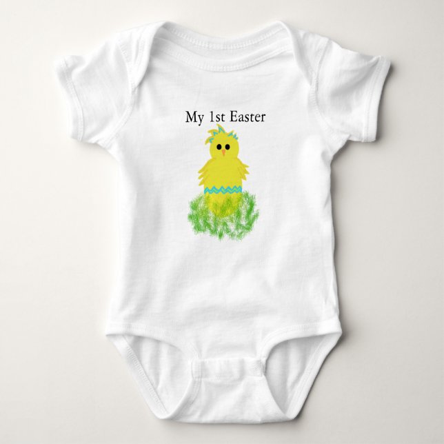 Min första Påsk-Chick, Pojke Egg Creeper T-shirt (Framsida)