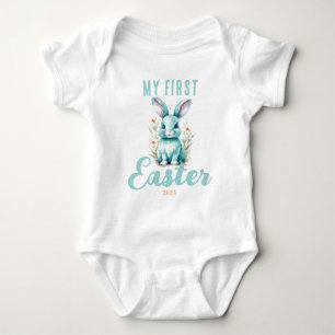 Min första Påsk Cute Turcos Blue Bunny Keepsaké T Shirt