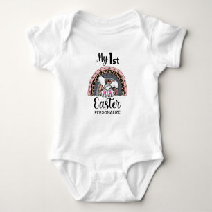 Min första Påsk Rainbow Baby Bodykostym T Shirt