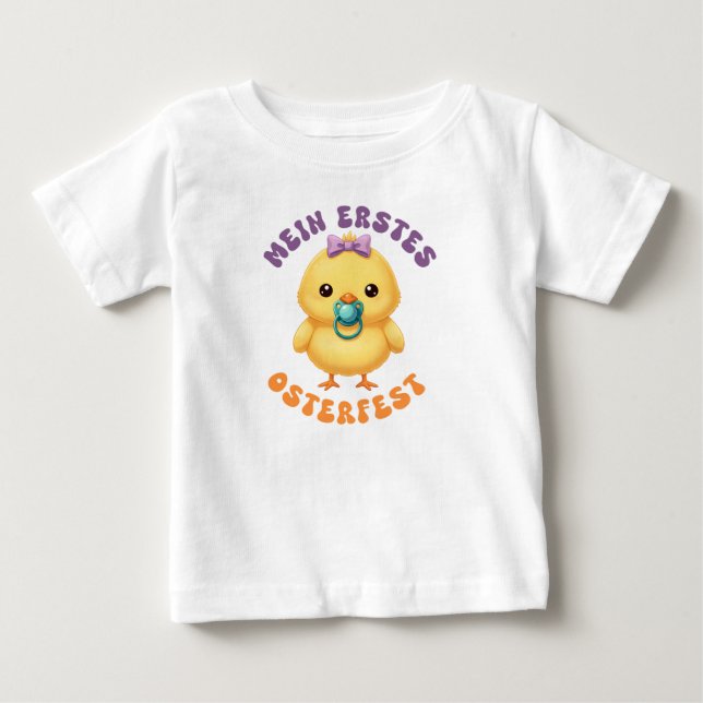Min första påsk - Sött kyckling med napp T Shirt (Framsida)